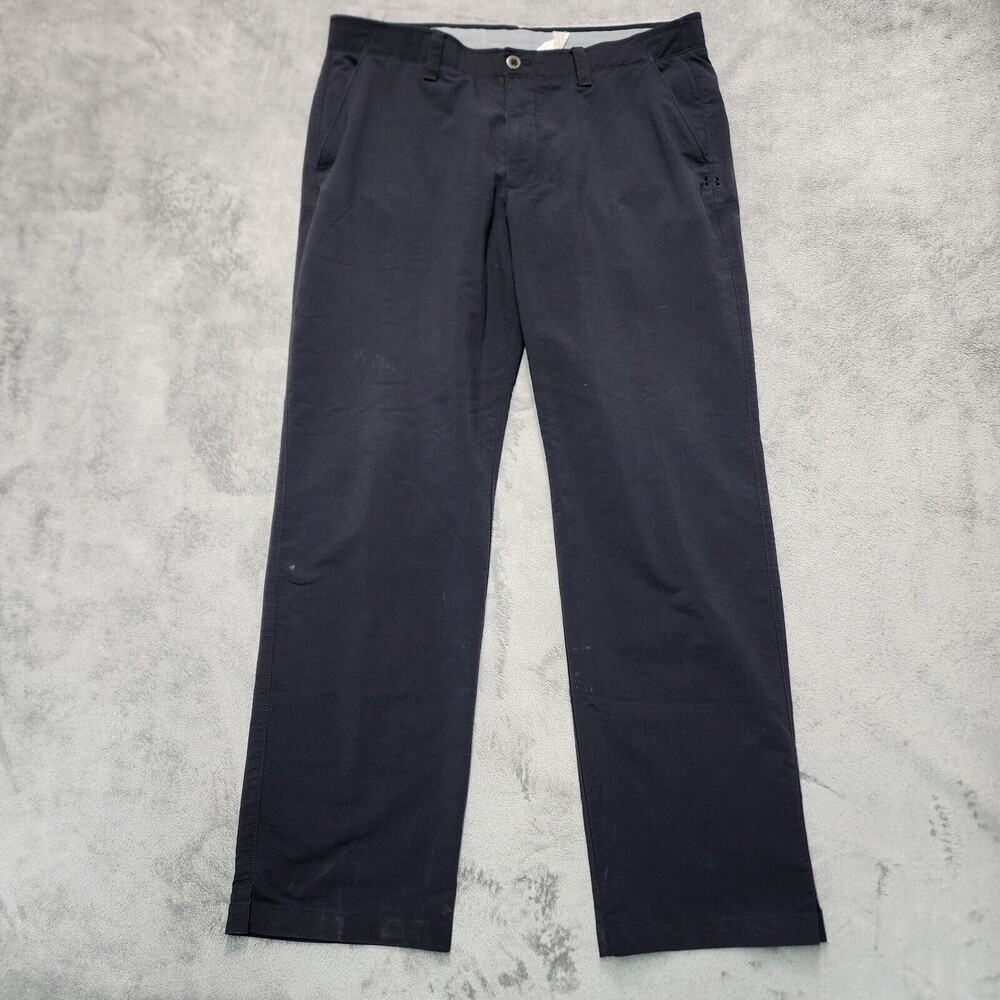 Under Armour UA Men’s Loose Straight Golf Pants Black Waist Size 38 x 32